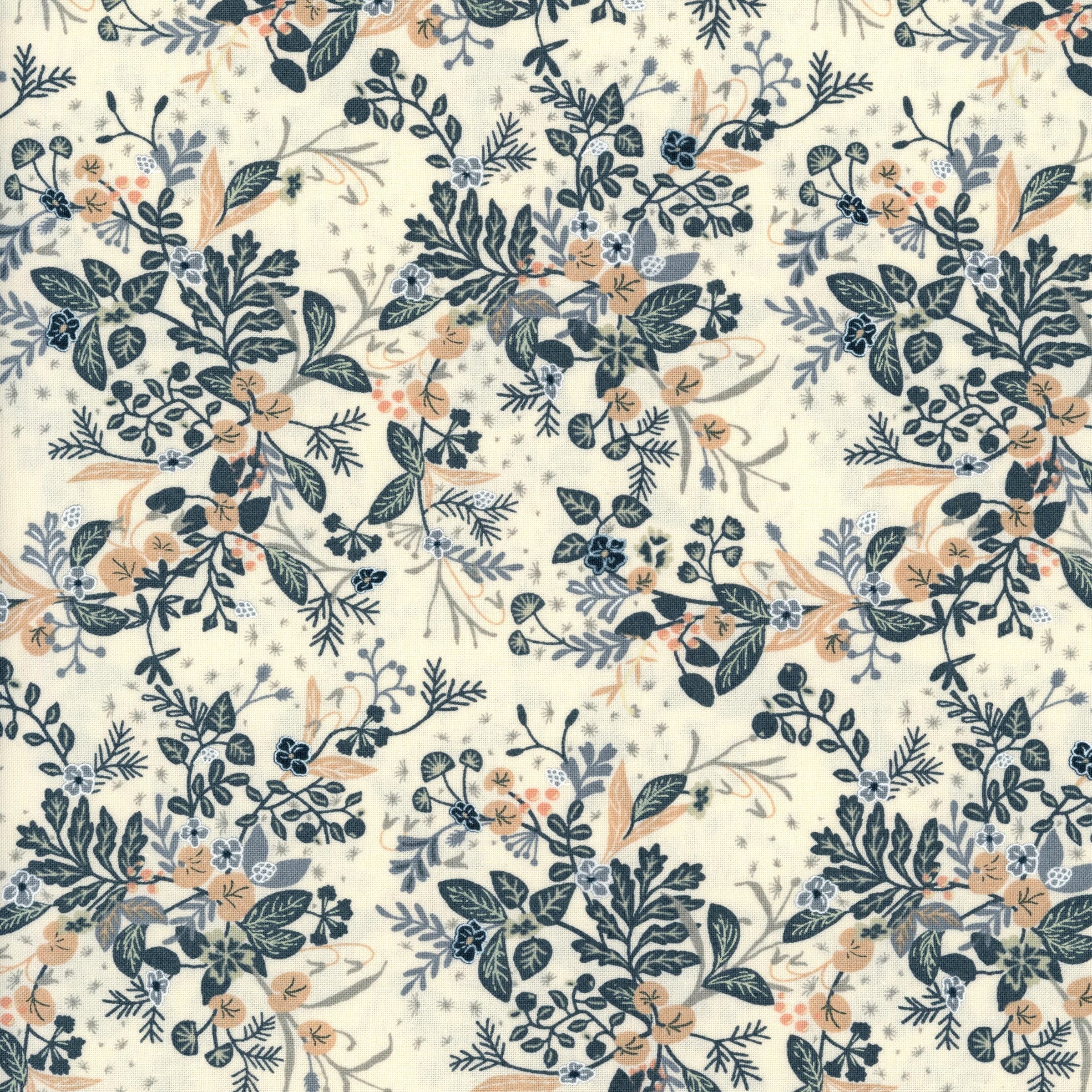 Moda Rainier by Quilted Studios - Patchwork and Quilting Fabric from Brown's Craft Shed (Tags: Fabric Floral Moda Fabrics Navy Blue Peach Quilted Studios Rainier )