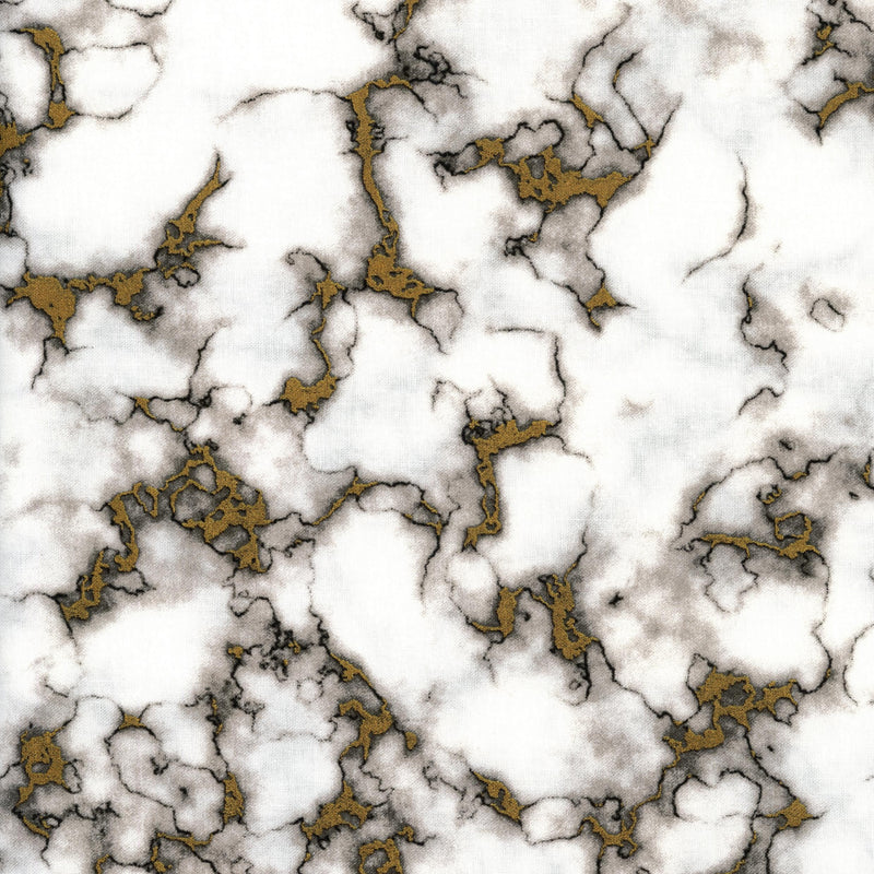 Robert Kaufman - Silverstone - Patchwork and Quilting Fabric from Brown's Craft Shed (Tags: Fabric blender elegant gold grey marble metallic effect modern Neutral patterns Robert Kaufman Silverstone stone look textures white )