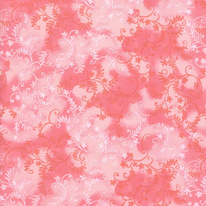 John Louden - Mystic Vine (Coral) - Patchwork and Quilting Fabric from Brown's Craft Shed (Tags: Fabric blender blenders coral Floral garden John Louden Mystic Vine nature pastel patterns pink plants vines whimsical )
