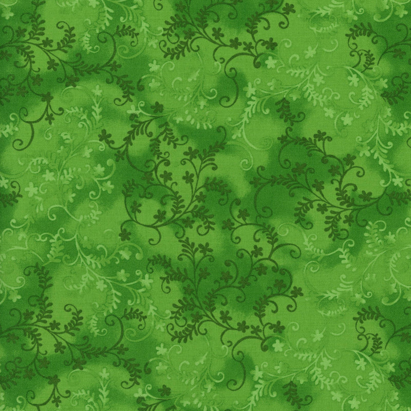 John Louden - Mystic Vine (Emerald) - Patchwork and Quilting Fabric from Brown's Craft Shed (Tags: Fabric blender blenders Floral garden Geometric green John Louden Mystic Vine nature Neutral patterns plants vines )