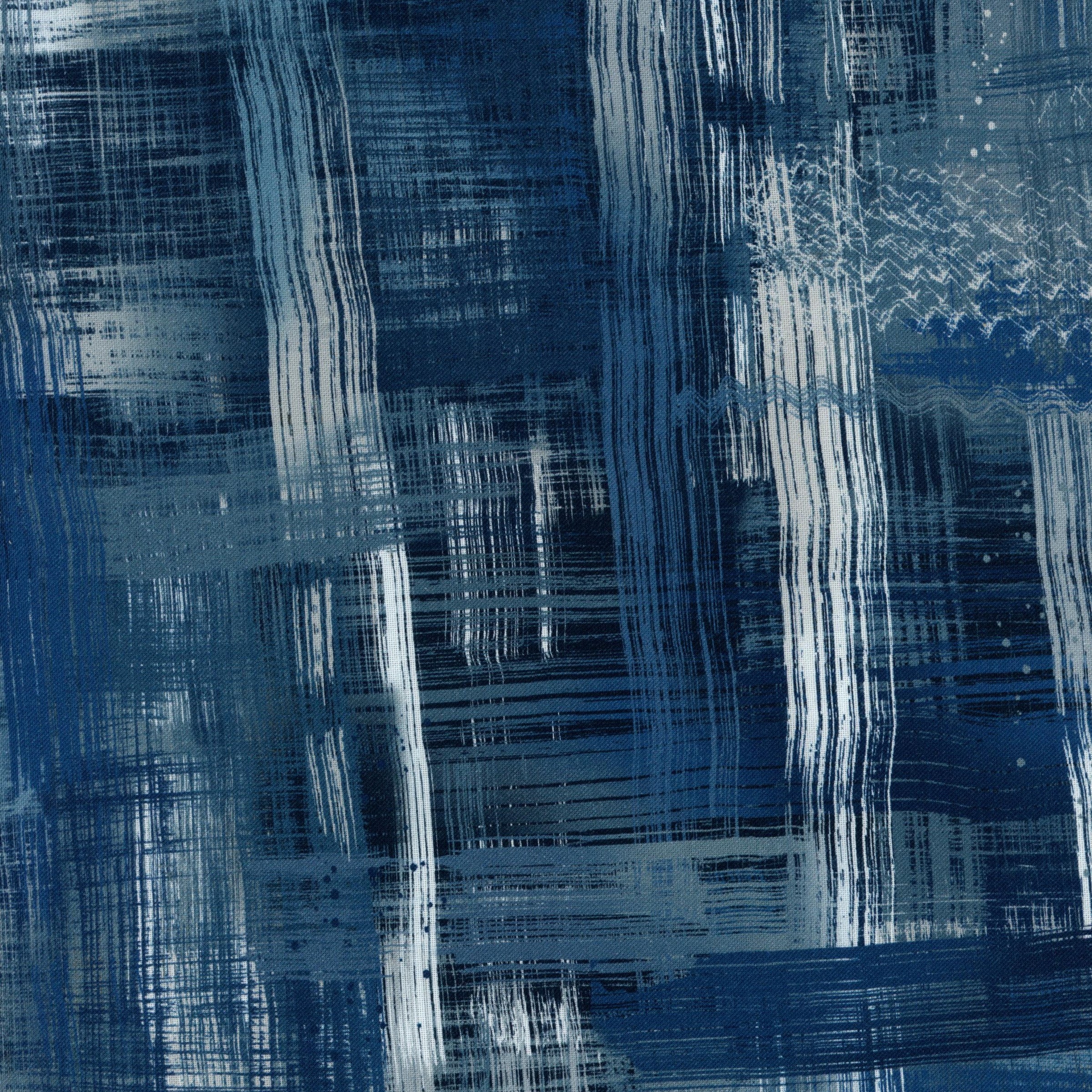 Maywood Studio - Colorfield - Patchwork and Quilting Fabric from Brown's Craft Shed (Tags: Fabric abstract backing blender blue charcoal Colorfield crosshatch grey lines masculine Maywood Studio modern navy textures wide back )