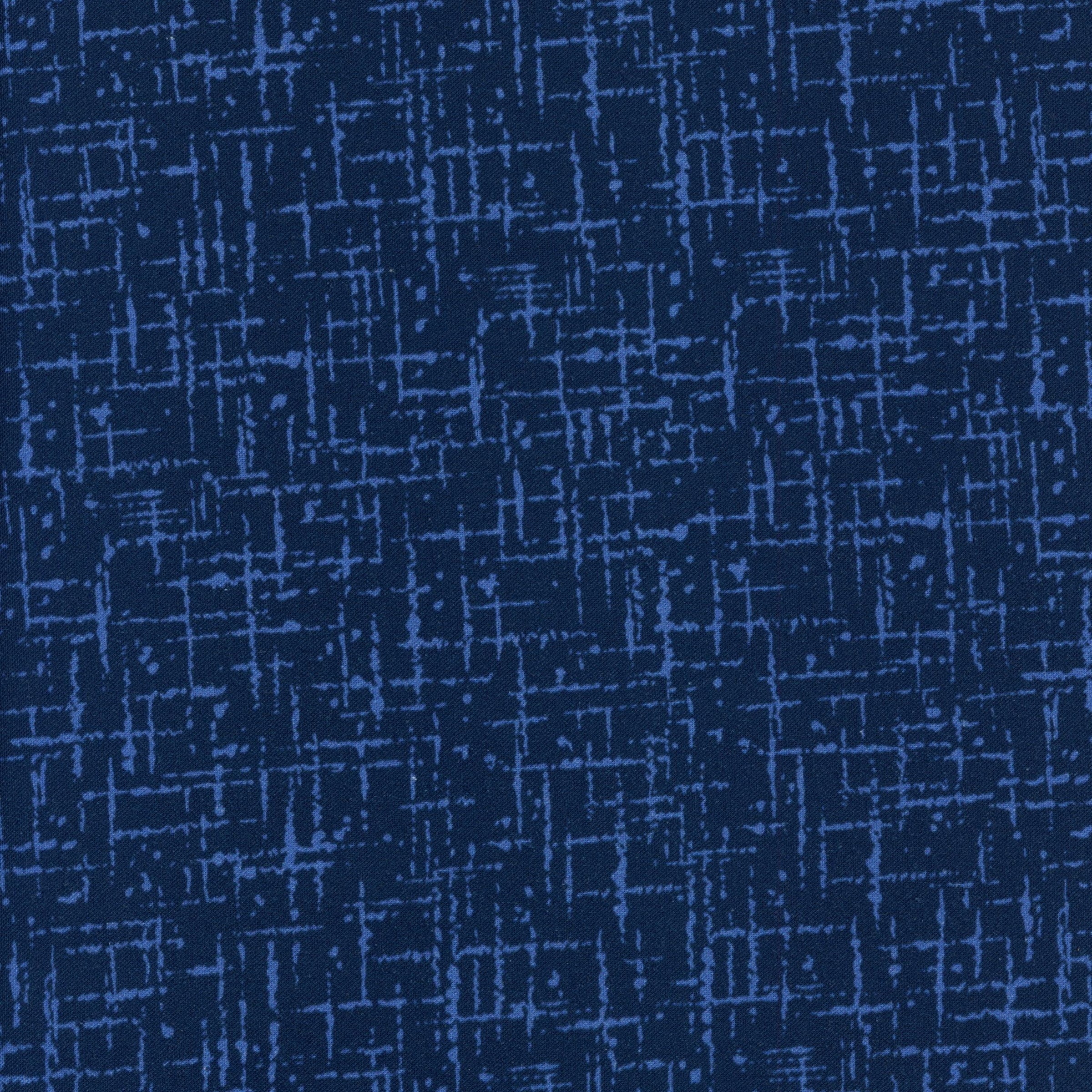 KK Fabrics Sisal Wide Back - Patchwork and Quilting Fabric from Brown's Craft Shed (Tags: Fabric backing backing fabric blue crosshatch KK Fabrics modern quilt navy sisal textured tonal wide backing )