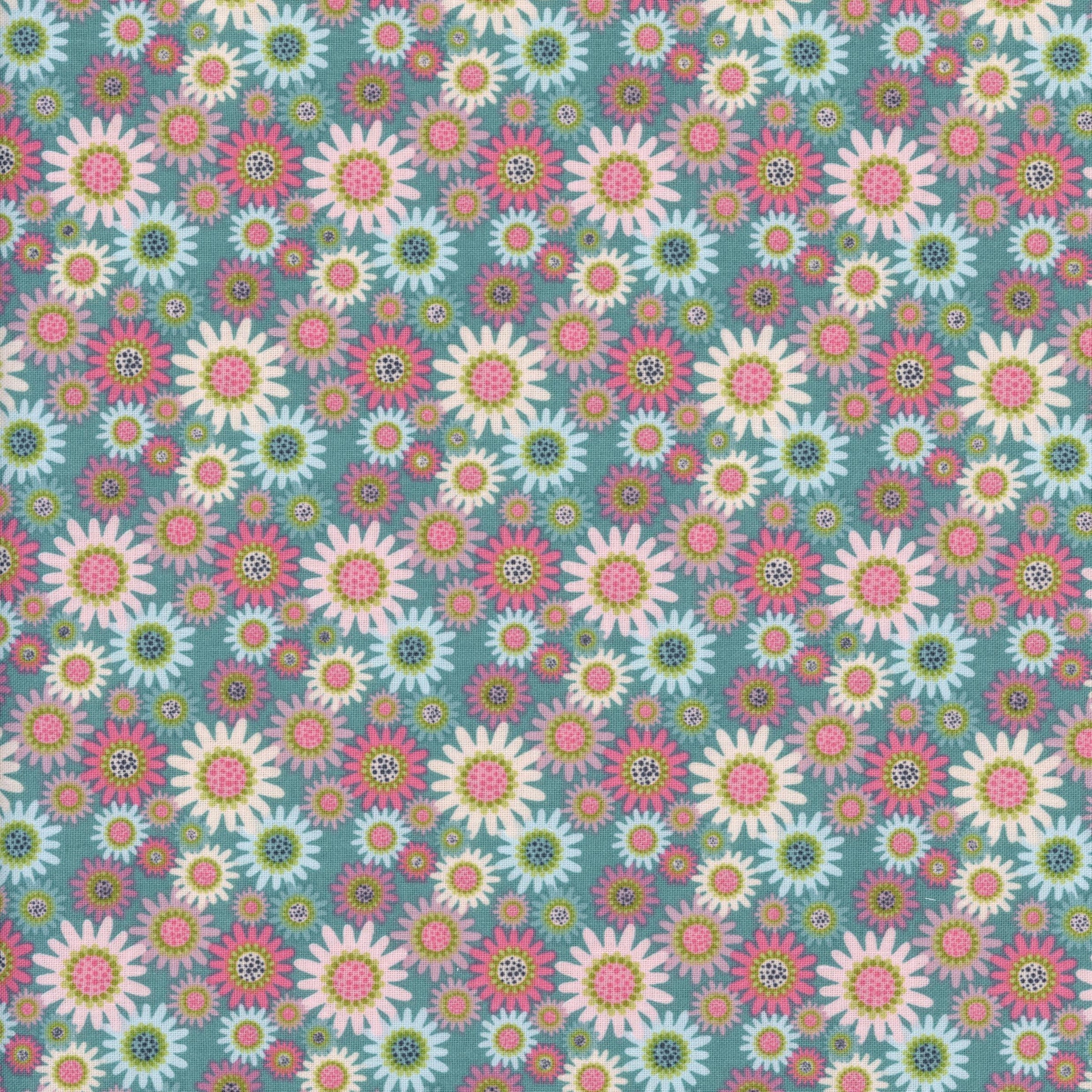 Poppie Cotton le petit escargot by Lori Woods - Patchwork and Quilting Fabric from Brown's Craft Shed (Tags: Fabric Cottage Garden Floral Le Petit Escargot Lori Woods Poppie Cotton Spring Flowers )