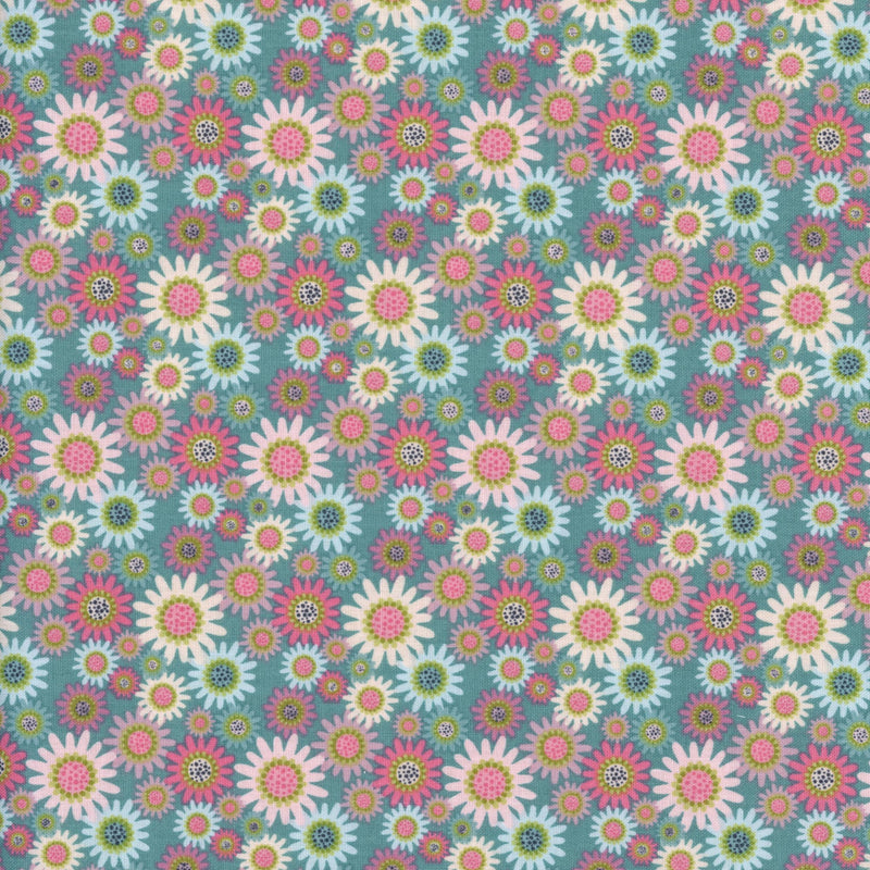 Poppie Cotton le petit escargot by Lori Woods - Patchwork and Quilting Fabric from Brown's Craft Shed (Tags: Fabric Cottage Garden Floral Le Petit Escargot Lori Woods Poppie Cotton Spring Flowers )