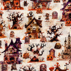 QT Fabrics A Haunting We Will Go by Morris Creative Group - Patchwork and Quilting Fabric from Brown's Craft Shed (Tags: Fabric autumn ghosts halloween houses Morris Creative Group novelty orange pumpkins purple QT Fabrics skulls spooky trees whimsical )