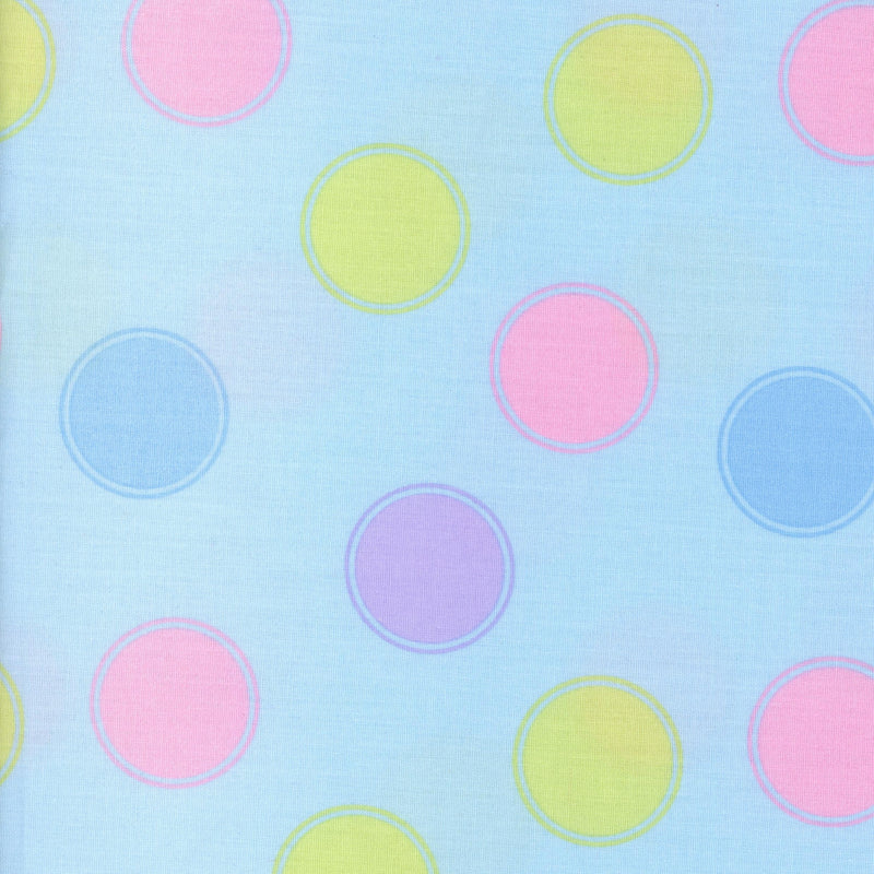 Precious Moments Designers Collection - Sky Breeze Dots - Patchwork and Quilting Fabric from Brown's Craft Shed (Tags: Fabric basics beach blue children novelty pastel playful polka dots Precious Moments )