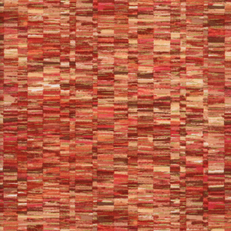 Fabri-Quilt Fall's Canvas Vertical Geo (Rust) - Patchwork and Quilting Fabric from Brown's Craft Shed (Tags: Fabric autumn blenders Fabri-Quilt Fall's Canvas Geometric mosaic multi orange patterns rust rustic terracotta textured warm tones )