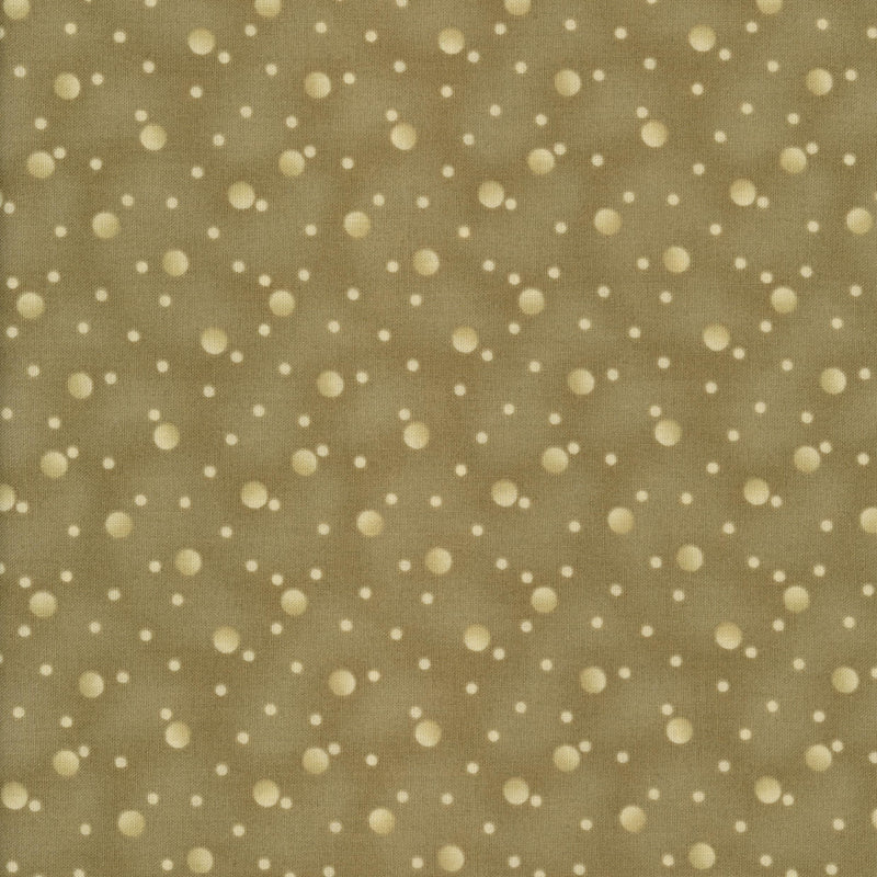 Stof Quilters Basics - Golden Olive Bubbles - Patchwork and Quilting Fabric from Brown's Craft Shed (Tags: Fabric basics blenders gold green olive polka dots Spots texture )