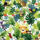 Clothworks World of Susybee - Jungle Friends - Patchwork and Quilting Fabric from Brown's Craft Shed (Tags: Fabric animal animals birds children Clothworks jungle Jungle Friends lion monkey nature novelty playful Susybee wildlife World of Susybee )