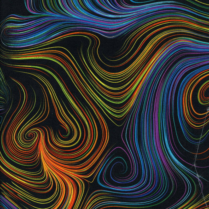 KK Fabrics Keepsake Calico Modern Swirl - Patchwork and Quilting Fabric from Brown's Craft Shed (Tags: Fabric Keepsake Calico KK Fabrics Rainbow Colours )