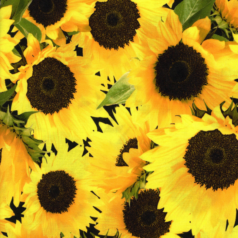 KK Fabrics Keepsake Calico Detailed Sunflowers - Patchwork and Quilting Fabric from Brown's Craft Shed (Tags: Fabric Floral KK Fabrics Sunflowers Yellow )