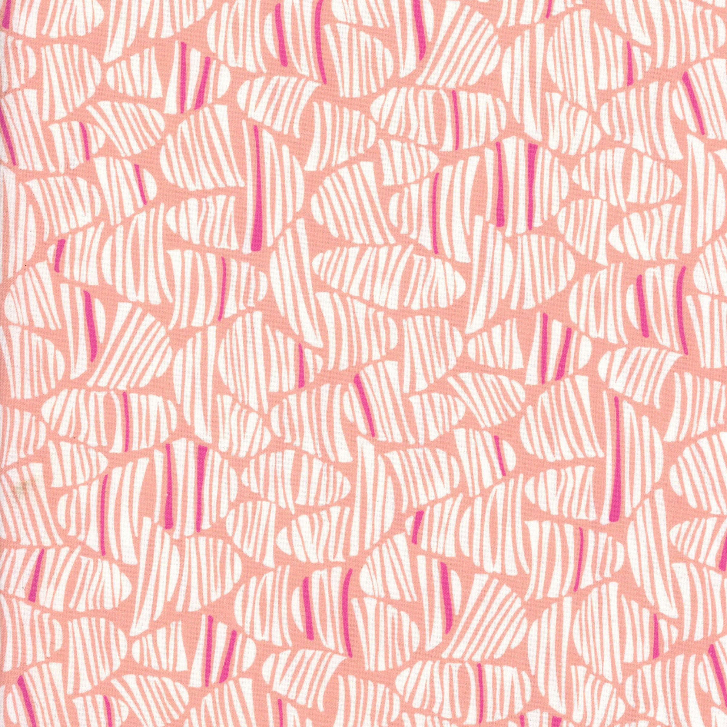 FIGO Fabrics - Arcadia by Pippa Shaw - Patchwork and Quilting Fabric from Brown's Craft Shed (Tags: Fabric abstract Arcadia blenders contemporary coral FIGO Fabrics modern nature pink Pippa Shaw plants soft tones white )