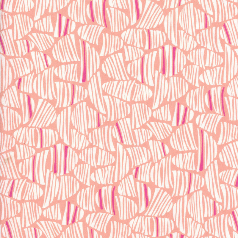 FIGO Fabrics - Arcadia by Pippa Shaw - Patchwork and Quilting Fabric from Brown's Craft Shed (Tags: Fabric abstract Arcadia blenders contemporary coral FIGO Fabrics modern nature pink Pippa Shaw plants soft tones white )