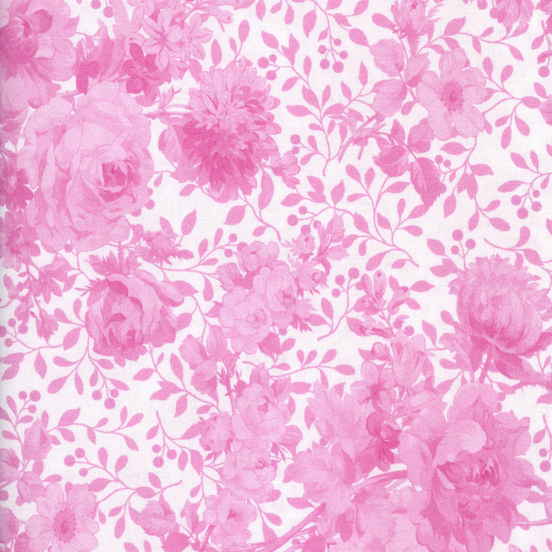 Kenard & Kenard Fabrics Pink Floral - Patchwork and Quilting Fabric from Brown's Craft Shed (Tags: Fabric backing )