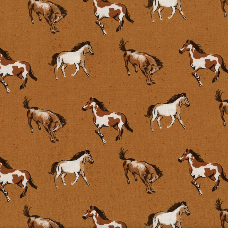 Riley Blake Brown Horses - Patchwork and Quilting Fabric from Brown's Craft Shed (Tags: Fabric animal Brown Western )