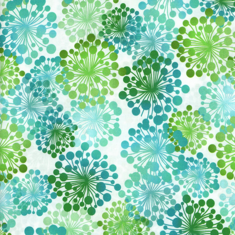 Lloyd Curzon A Groovy Garden - Patchwork and Quilting Fabric from Brown's Craft Shed (Tags: Fabric blue Floral green )