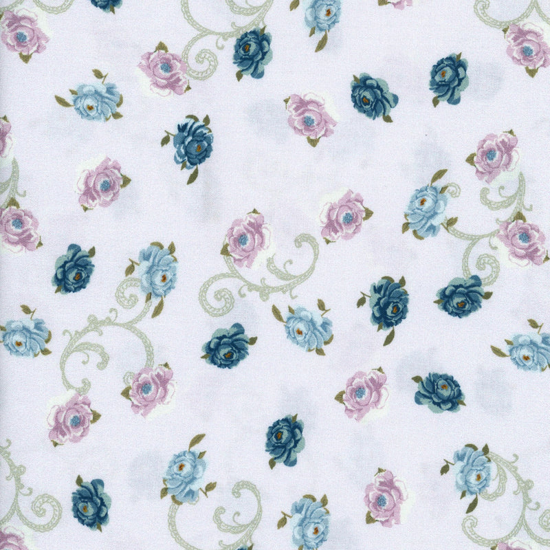 Stof Fabrics Isabella Rose - Patchwork and Quilting Fabric from Brown's Craft Shed (Tags: Fabric blue Floral panel purple )