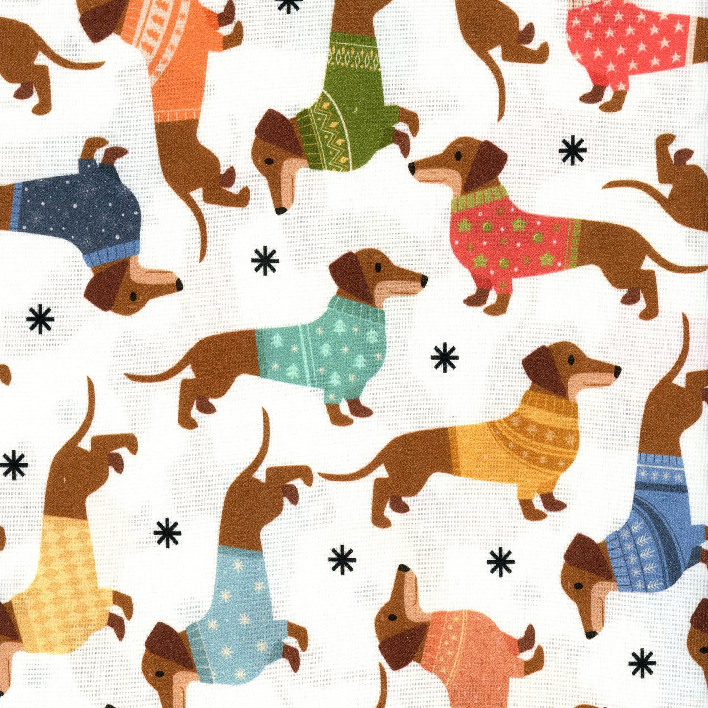 KK Fabrics Dashing Dachshunds - Christmas Sweater