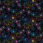 KK Fabrics Lush Petals (Rainbow Black Geo) by Milvale Design Studios - Patchwork and Quilting Fabric from Brown's Craft Shed (Tags: Fabric )