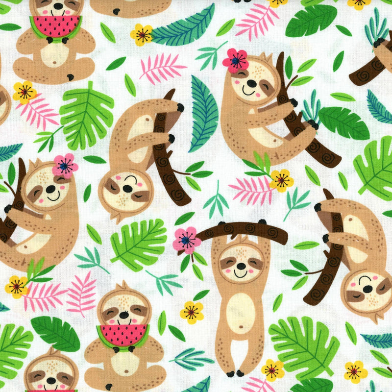 Sullivans Sloths - Patchwork and Quilting Fabric from Brown's Craft Shed (Tags: Fabric children )