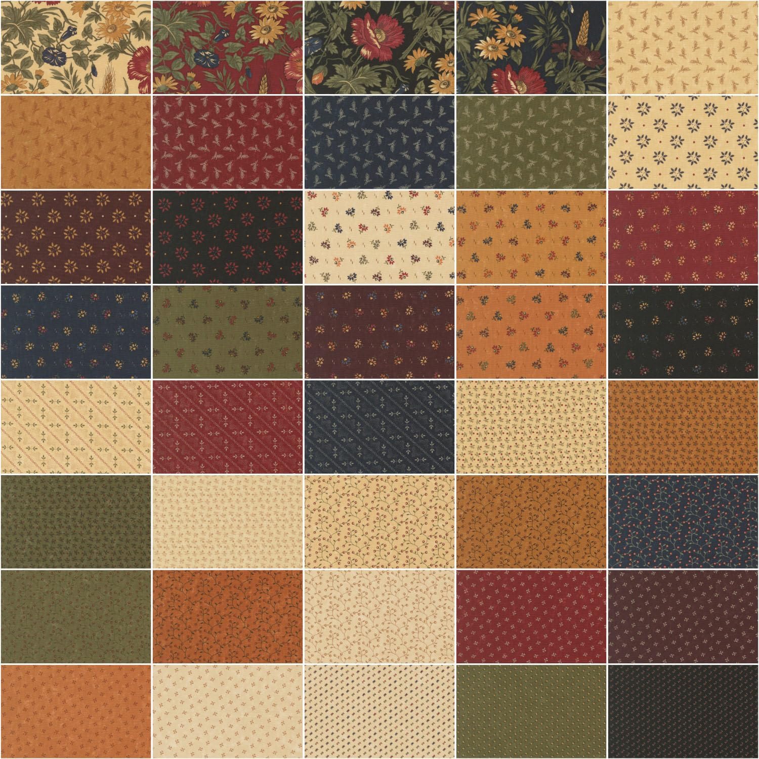Moda Wheatland 5" Charm Pack by Kansas Troubles Quilters